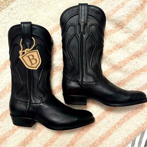 BACHESTO black leather riding boots New, never worn. 7.5